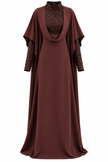 Mocha Lace Abaya
