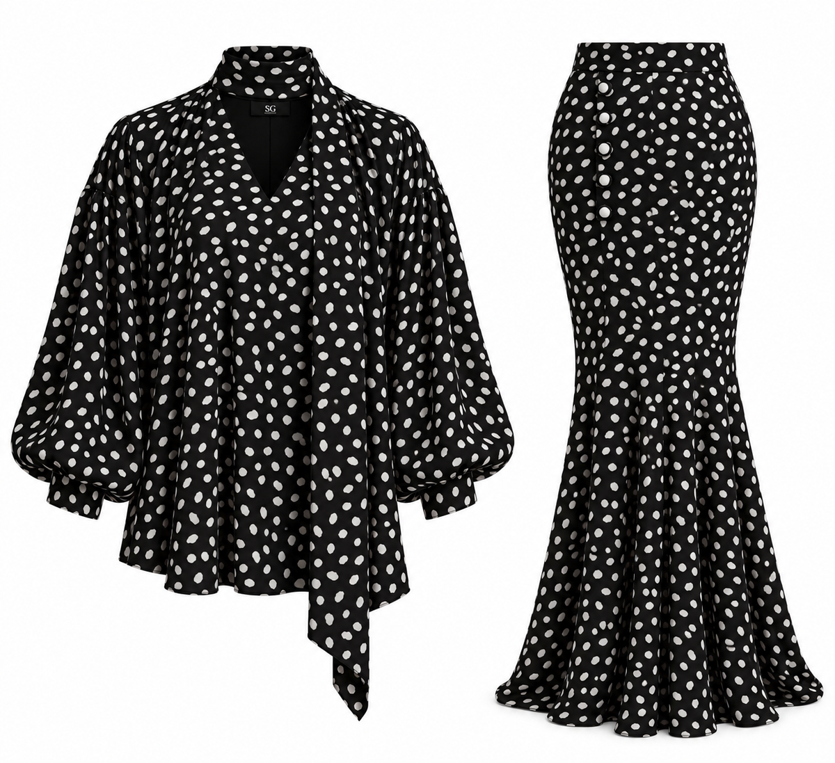 Iconic Spotted Crepe Set
