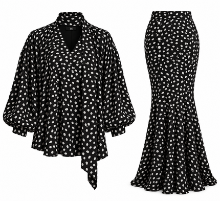 Iconic Spotted Crepe Set