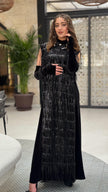 SG Boutique velvet sequin abaya