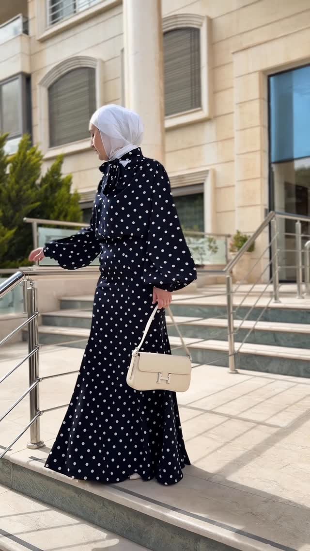Navy polka dot Eid set