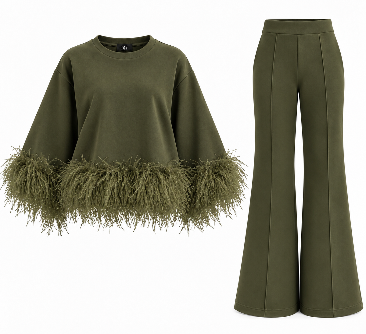 Olive Feather Set