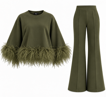 Olive Feather Set